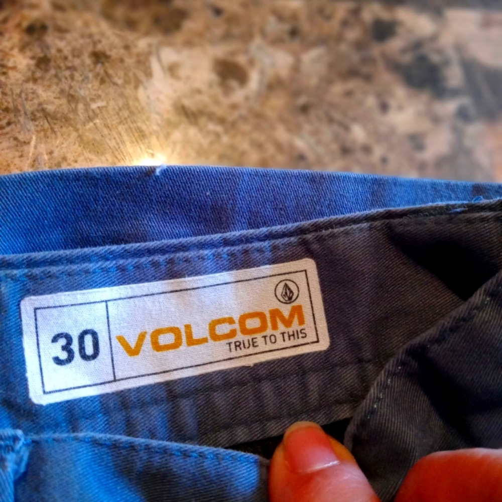 Blue green volcom shorts size 30 waist